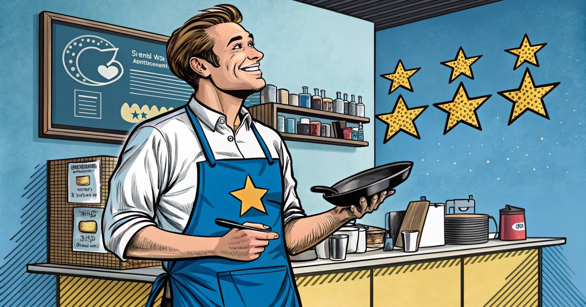 A fast-casual restaurant at work, illustrating how Do I Ask for Reviews Without Sounding Pushy.