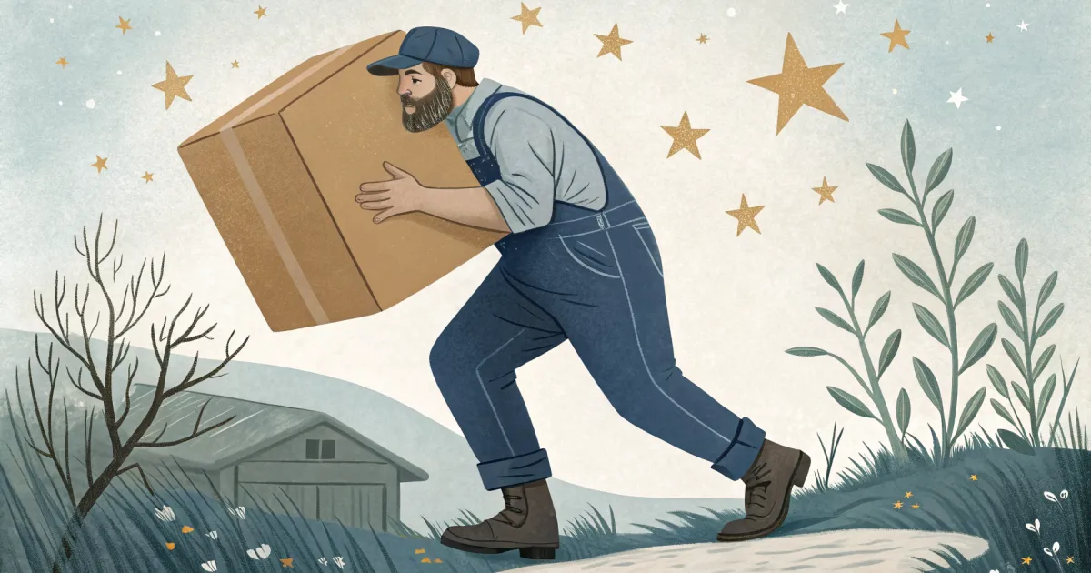 A mover carrying boxes, illustrating how to respond to Google reviews to win more customers.
