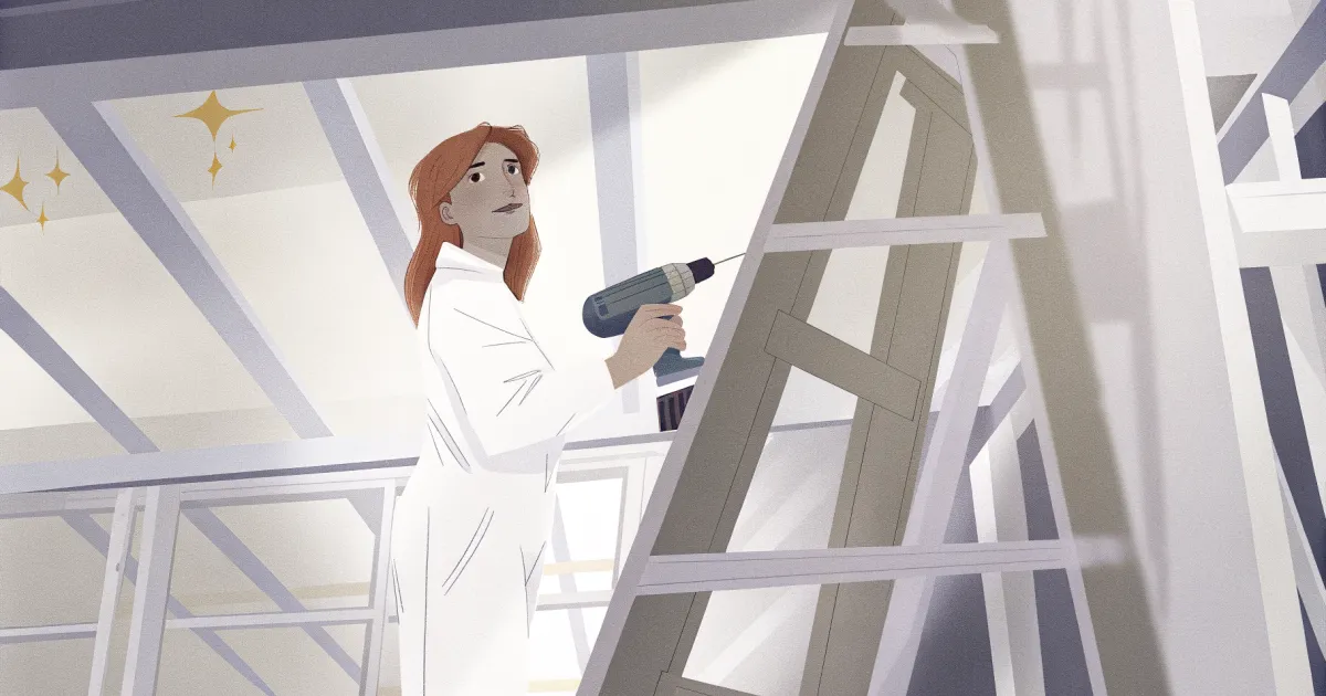 A handyman at work, illustrating what Turns a One-Time Handyman Customer Into a Regular.